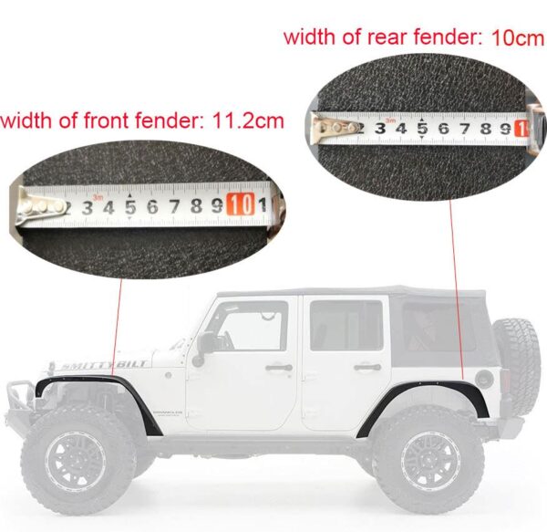JUEGO FENDER ACERO WRANGLER JK SIN LUZ 07-18 LANTSUN - Imagen 3
