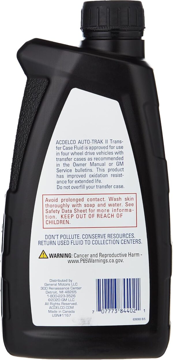 ACEITE  CAJA  TRANSFERENCIA  AUTO-TRACK II  (1 LITRO)  ACDELCO - Imagen 3