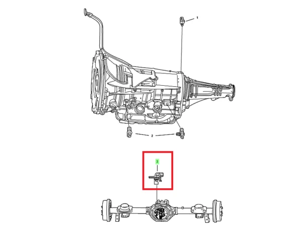 SENSOR DE VELOCIDAD ABS DODGE/RAM DAKOTA/DURANGO 2004>2012 STANDARD - Imagen 3