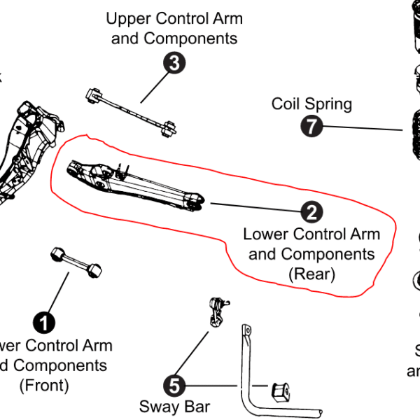 BANDEJA INFERIOR SUSPENSION (PARTE TRASERA) CALIBER/COMPASS/PATRIOT 07-17
