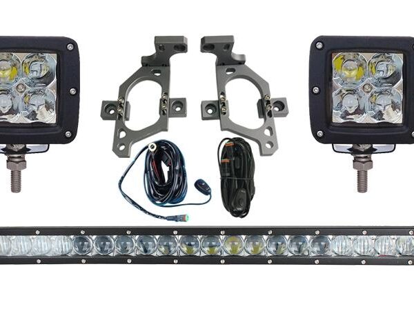 KIT FOCOS LATERALES Y BARRA LED CAPOT WRANGLER JL /GLADIATOR 19-25 LANTSUN