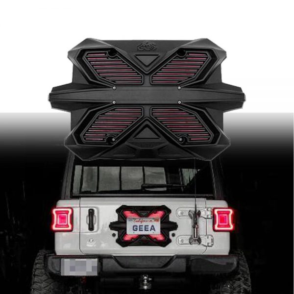 TAPA PORTALON CON LUZ DE FRENO WRANGLER JK 07-18  // WRANGLER JL 19-24 LANTSUN - Imagen 2