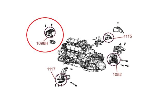 SOPORTE MOTOR CARAVAN/GRAND CARAVAN 01-07 EAGLE - Imagen 2