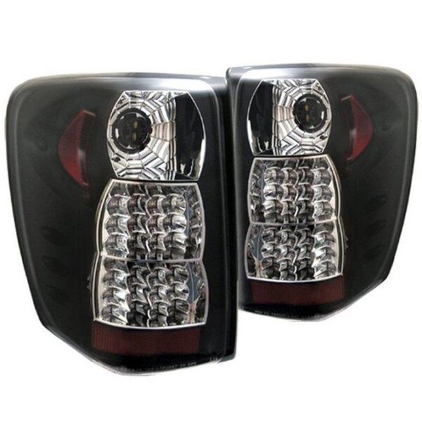 PAR FOCOS TRASEROS LED/BLACK GRAND CHEROKEE 99-04 SONAR
