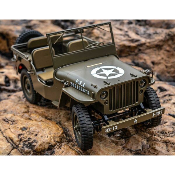 JEEP MILITAR 1/12 MB Scaler 4WD BRUSHED RTR FMS - Imagen 5