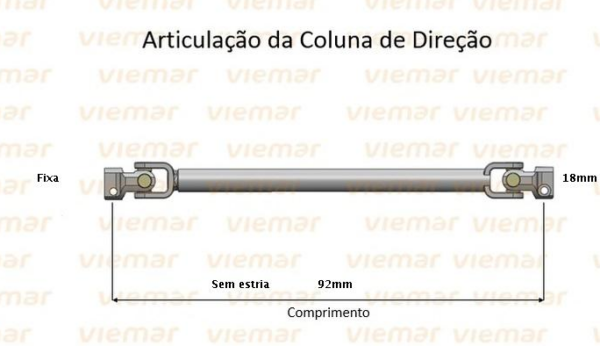 ARTICULACION COLUMNA DIRECCION FORD FIESTA 02-14 VIEMAR BRASIL - Imagen 2