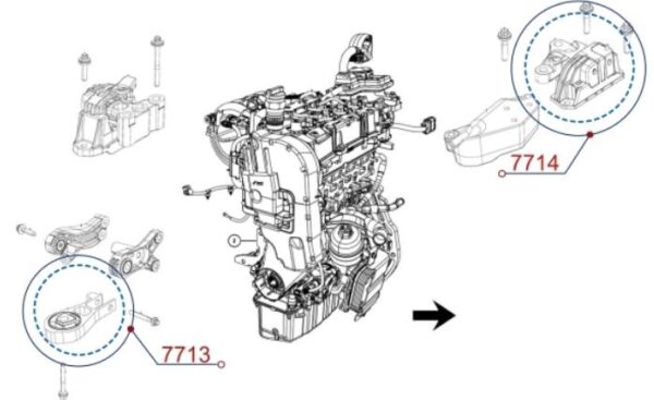 SOPORTE DE MOTOR IZQUIERDO RENEGADE 1.8 15-22 VAZLO - Imagen 2