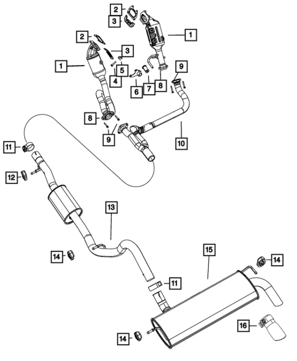 CATALITICO CON MULTIPLE DE ESCAPE LADO DERECHO WRANGLER JK 12-18 DORMAN - Imagen 2