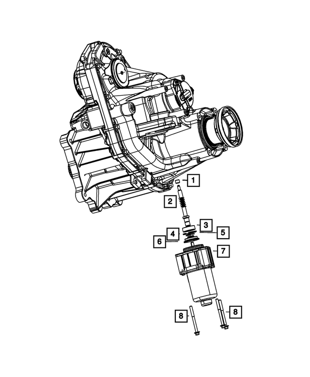 MOTOR CAJA DE TRANSFERENCIA JEEP G-CHEROKEE / LIBERTY DODGE DURANGO 11-23 DORMAN - Imagen 2
