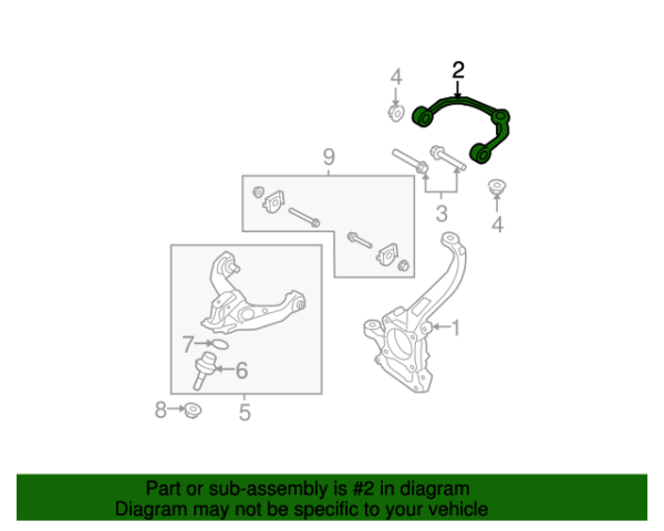 BANDEJA DE SUSPENSION SUPERIOR DERECHA  FORD F150 (RAPTOR 6.2) 10-14 DORMAN - Imagen 2