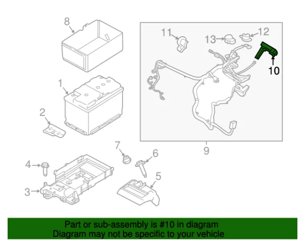 SENSOR CORRIENTE DE BATERIA FORD F150 / FUSION / MUSTANG / EDGE 11-24 DORMAN - Imagen 2