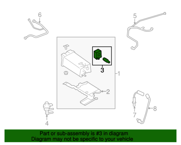 SOLENOIDE DE VENTILACION CANISTER FORD EXPLORER 11-15 DORMAN - Imagen 2