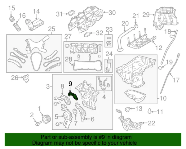 SELLO DE GOMA BASE PORTA TERMOSTATO  CHARGER/DURANGO/GRAND CHEROKEE/RAM V6 3.6 11-20 MOPAR - Imagen 2