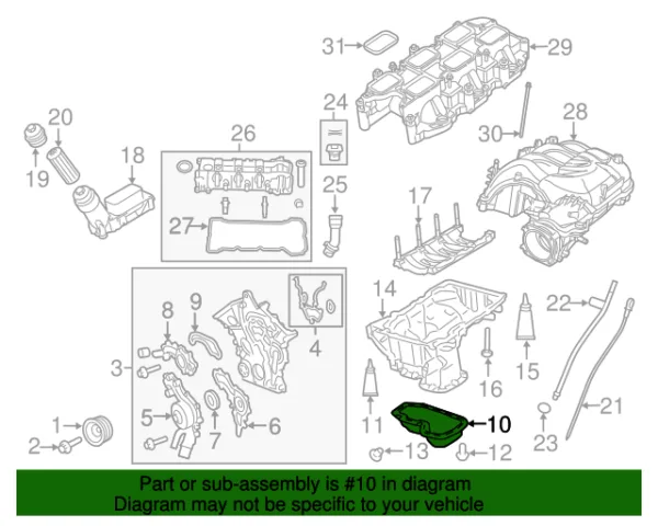 CARTER DE MOTOR JEEP GRAND CHEROKEE / RAM 1500 / JOURNEY / DURANGO 3.6 11-23 - Imagen 2