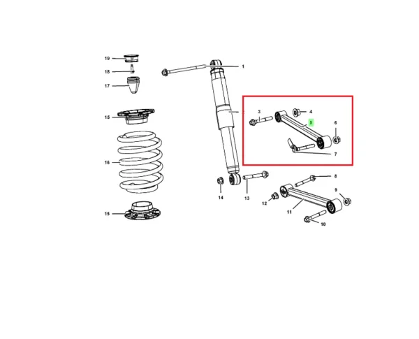 BRAZO DE MANDO TRASERO GRAND CHEROKEE/COMMANDER 08-10 MOPAR - Imagen 2