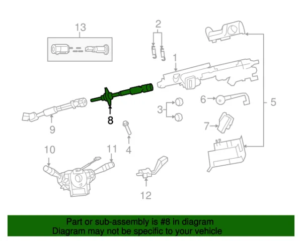 EJE INTERMEDIO COLUMNA DIRECCION WRANGLER JK 07-18 DORMAN - Imagen 2