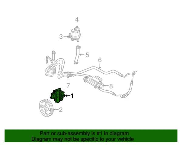 BOMBA DE DIRECCION HIDRAULICA CHRYSLER PACIFICA 05-08 MOPAR - Imagen 2