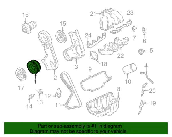 POLEA DE CIGUEÑAL RANGER 2.3-2.5 95-01 DORMAN - Imagen 2