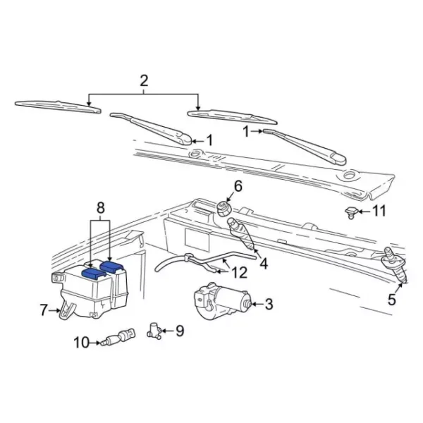 TAPA DEPOSITO LIMPIA PARABRISAS  FORD RANGER / EXPLORER 95-11 DORMAN - Imagen 2
