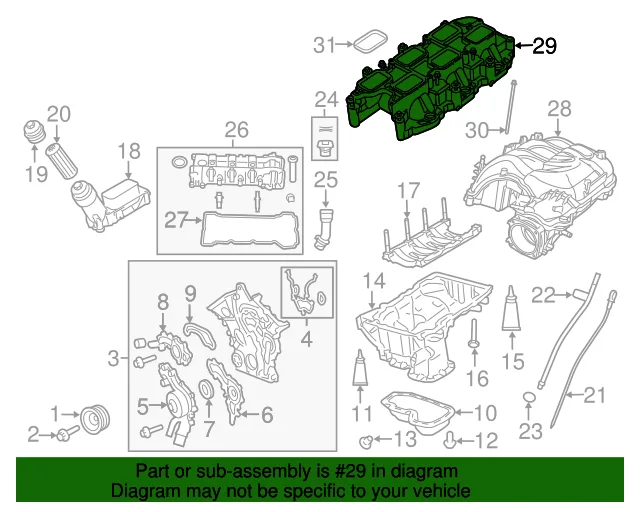 MULTIPLE DE ADMISION INFERIOR DODGE JEEP RAM 3.6 11-23 DORMAN - Imagen 2