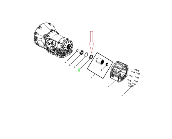 RETEN EXTENSION DE LA CAJA DE CAMBIOS AUTOMATICA CHYSLER 300/CHARGER/DURANGO/NITRO/GRAND CHEROKEE/WRANGLER 05-19 NATIONAL - Imagen 2