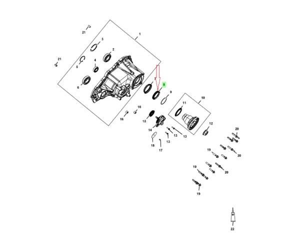RETEN SALIDA CAJA DE TRANSFERENCIA DURANGO/NITRO/COMMANDER/GRAND CHEROKEE/LIBERTY 05-19 NATIONAL - Imagen 2