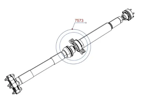 SOPORTE CENTRAL/RODAMIENTO CARDAN GRAND CHEROKEE 11-20 EAGLE - Imagen 2