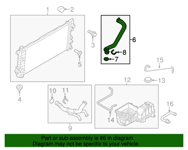 MANGUERA SUPERIOR DE RADIADOR FORD F150 5.0 11-14 DORMAN - Imagen 2