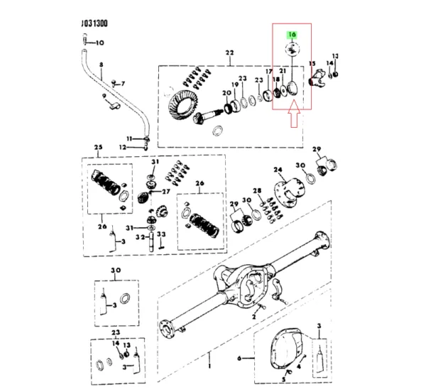 RETEN DEL PIÑON DE ATAQUE DELANTERO EXTERIOR WRANGLER TJ 03-06 NATIONAL - Imagen 2