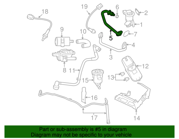 TUBO RECIRCULACION DE GASES VALVULA EGR CHRYSLER 300 DODGE CHARGER MAGNUM 05-10 DORMAN - Imagen 2