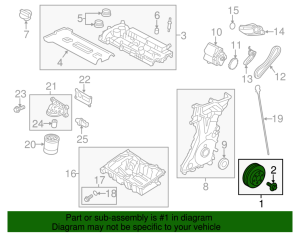 POLEA CIGUEÑAL FORD EDGE EXPLORER 2.0 12-15 DORMAN - Imagen 2