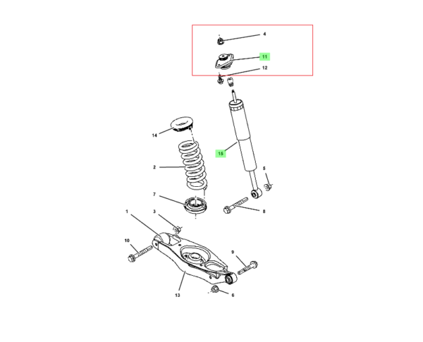 CASOLETA DE SUSPENCION TRASERA DER/IZQ CHYSLER 300/MAGNUN/CHARGER 05-10 DIAMOND - Imagen 2