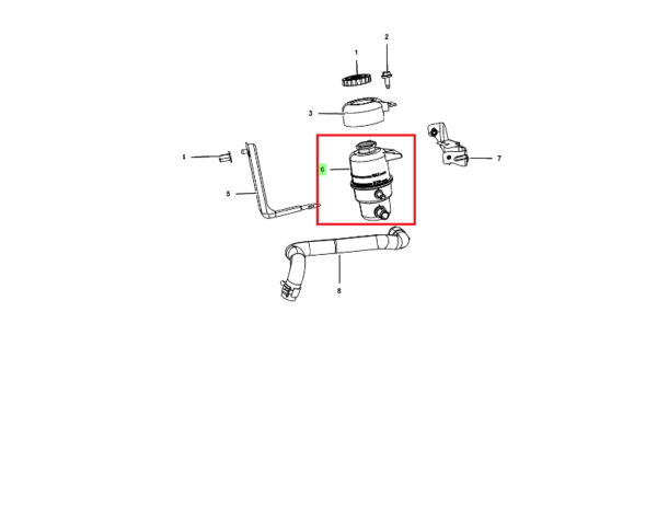 DEPOSITO LIQUIDO DIRECCION HIDRAULICA COMPASS/PATRIOT/CALIBER 12-14 DELRAY - Imagen 2