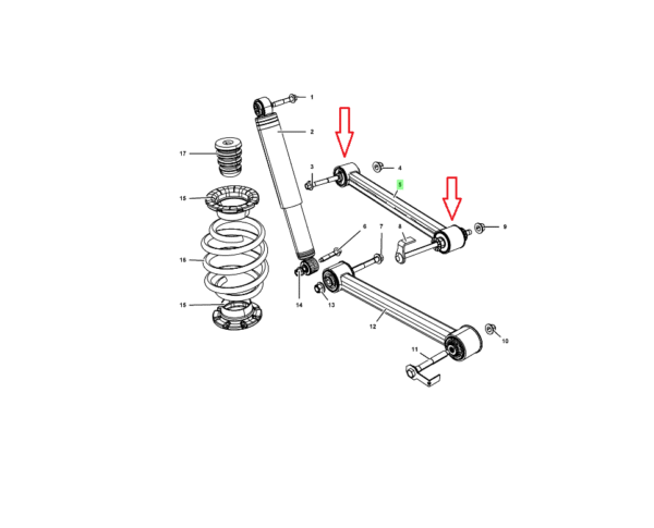 BUJE BRAZO SUSPENCION TRASERA NITRO/GRAND CHEROKEE/LIBERTY 05-10 MOOG - Imagen 2