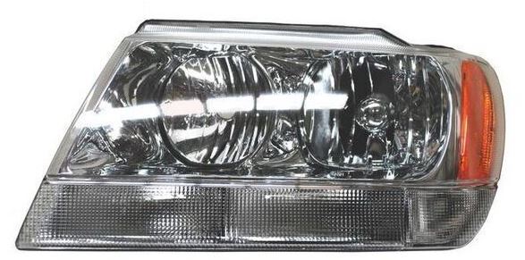 FAROL OPTICO DELANTERO IZQUIERDO CROMADO GRAND CHEROKEE LIMITED 99-04 TYC